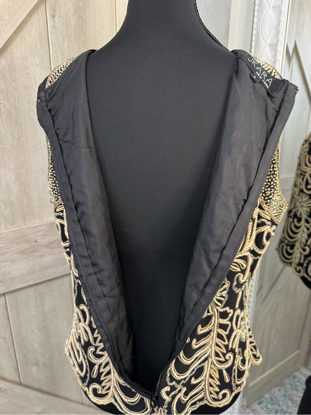 Vintage Heavily Beaded Floral Statement Top - Large - Picture 4 of 6